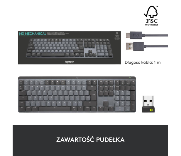 LOGITECH MX MECHANICAL KEYBOARD US INTL - 1044978 - zdjęcie 14